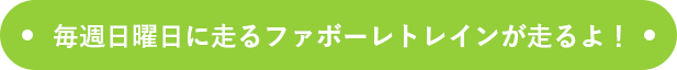 毎週日曜日に走るファボーレトレインが走るよ！ 