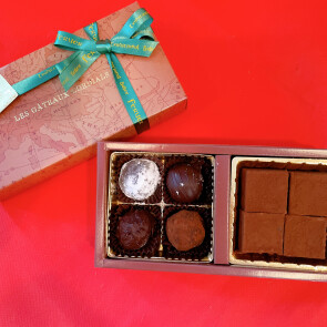 バレンタイントリュフ４個と生チョコのセット 
