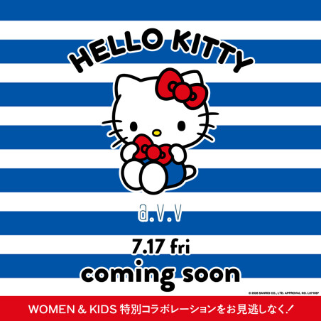 【予告】＼HELLO KITTY×a.v.v／特別コラボアイテムがまもなく登場！